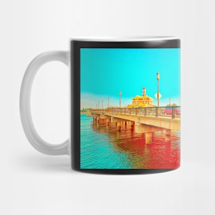 Colorful Bridge with blue sky and perspective Mug